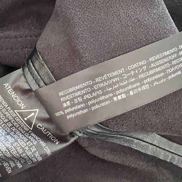 Zara Faux Leather Button Up Shacket in Black - Picture 8 of 8